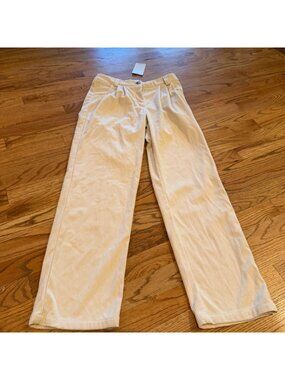 HALARA WOMENS CREAMY WHITE CORDUROY PANTS NEW SIZE SMALL